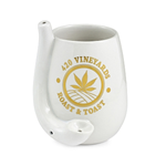 White Ceramic Stemless Wine Glass
